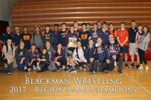 Blackman Wrestling - 2017 Region 5-AAA Champions